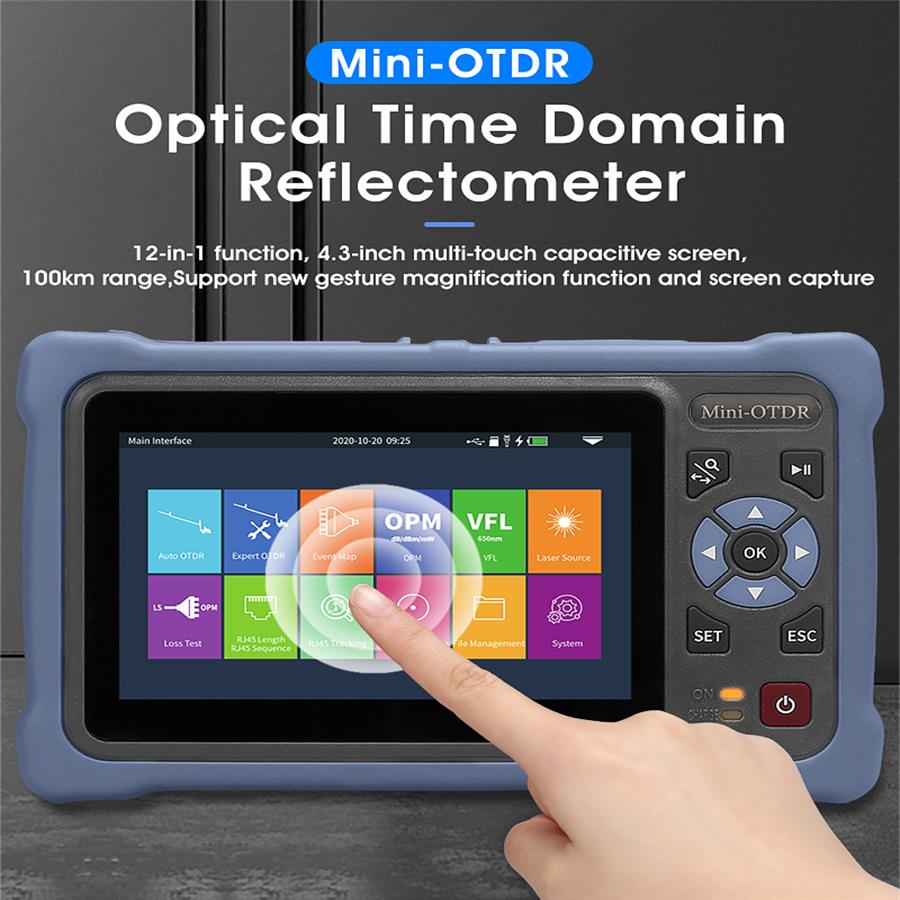 Optical Time Domain Reflectometer Otdr 1310 1550Nm - MINI OTDR z ekranem dotykowym o
